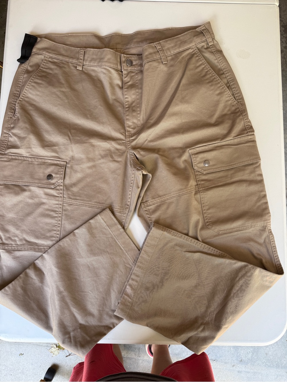 Duluth Trading Co Tan Cargo Pants - Rugged Work Utility, 40 Grit